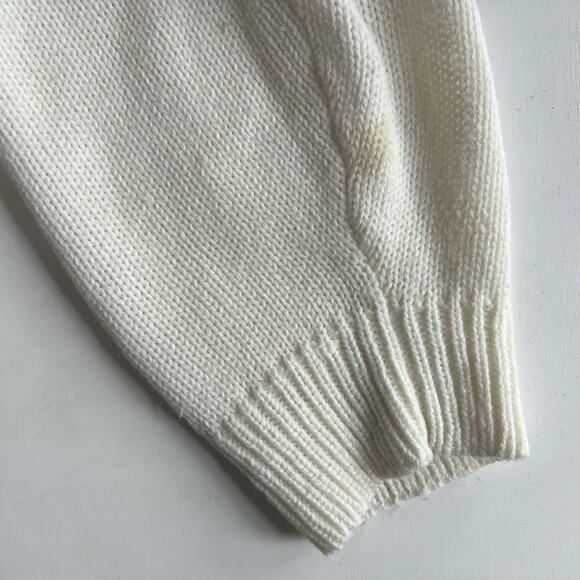 Vintage That's Me Puff Sleeve Folk Art Cardigan Medium Kidcore Cottagecore - Picture 11 of 11